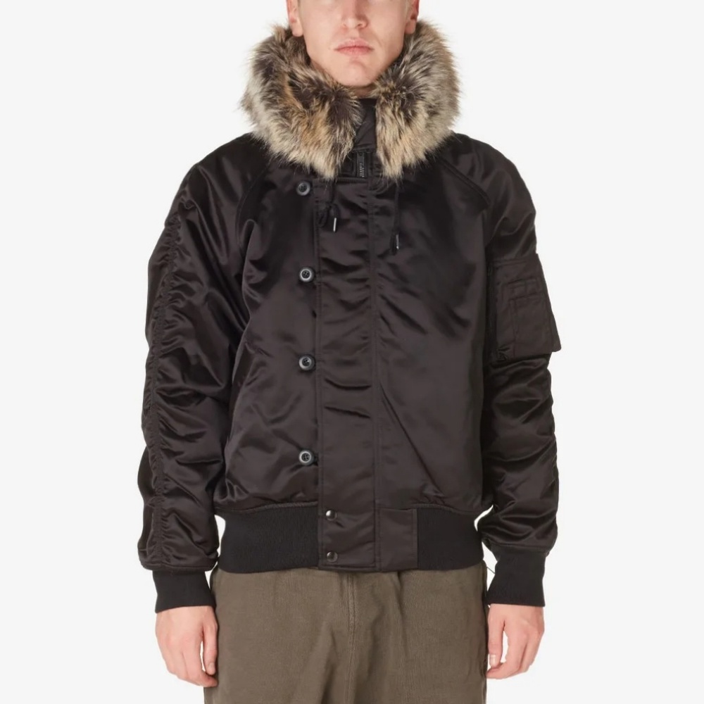 YEEZY Season 1 Black Faux-Fur Bomber Jacket $2795